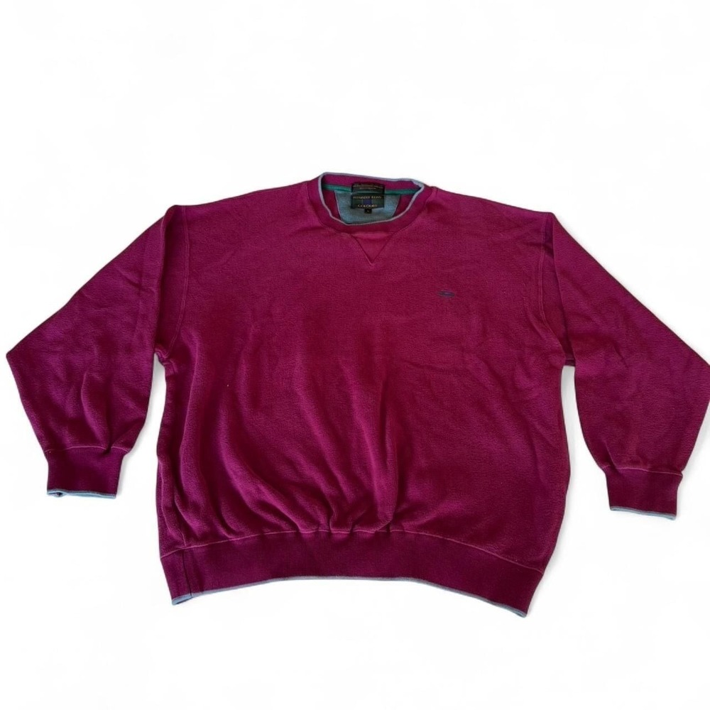 Vintage Alexander Julian Colours‎ Burgundy Crewneck Sweater, Size L - 90s Y2K